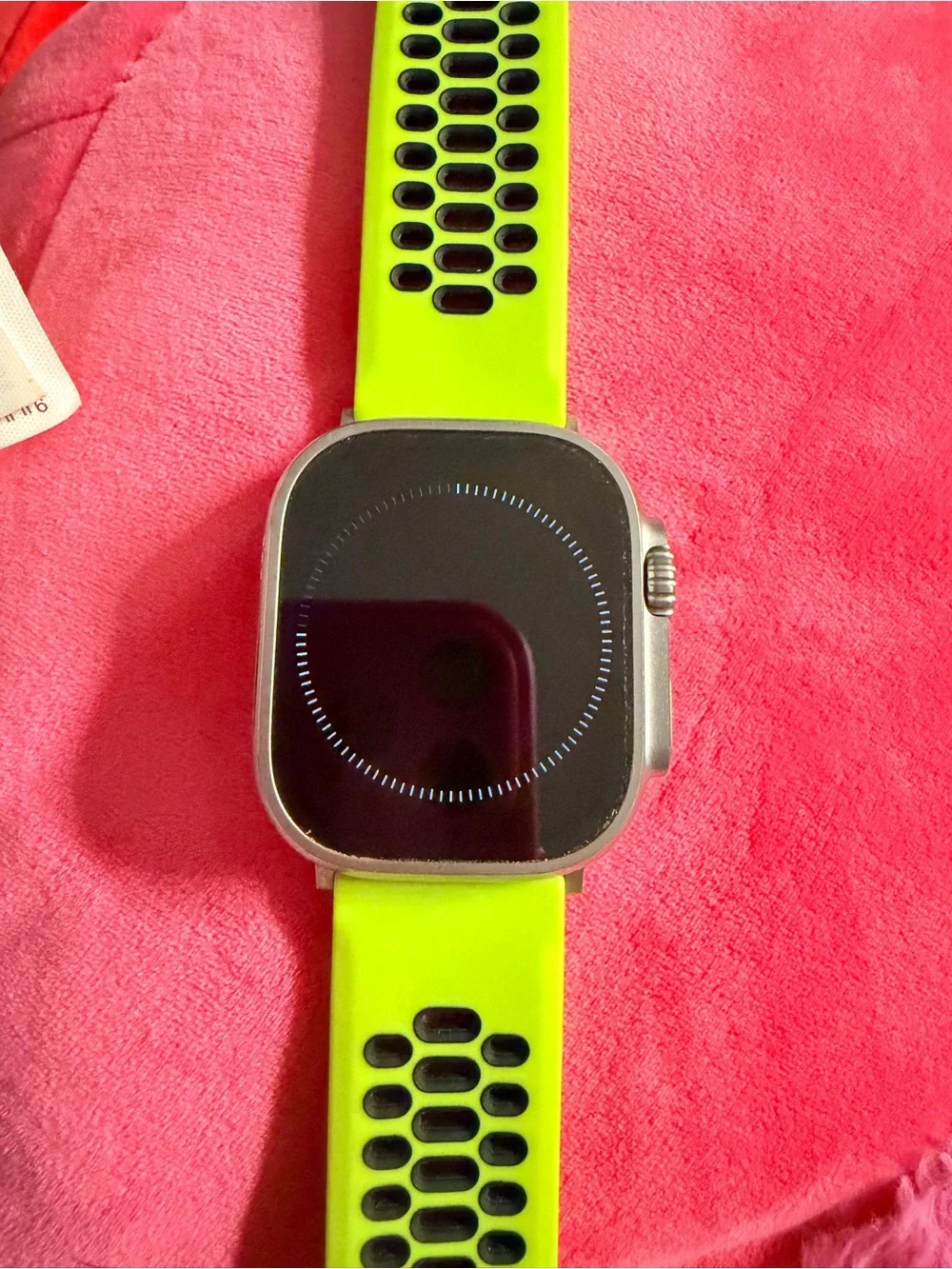 Neon Green Sport Silicone Watch Band with Black Accents for Smartwatches